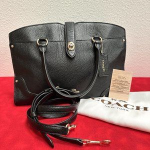 Coach Mercer Satchel 30 style 37575 - Crossbody - Black Leather - EUC + Dust Bag